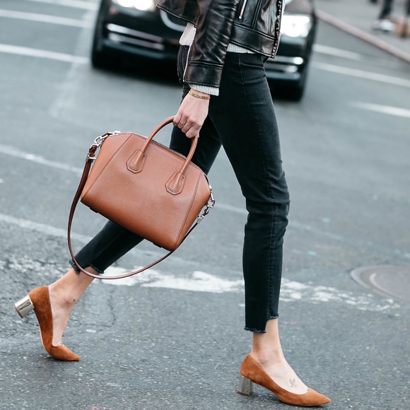 Ann Taylor Bette Suede Block Heel Pumps 